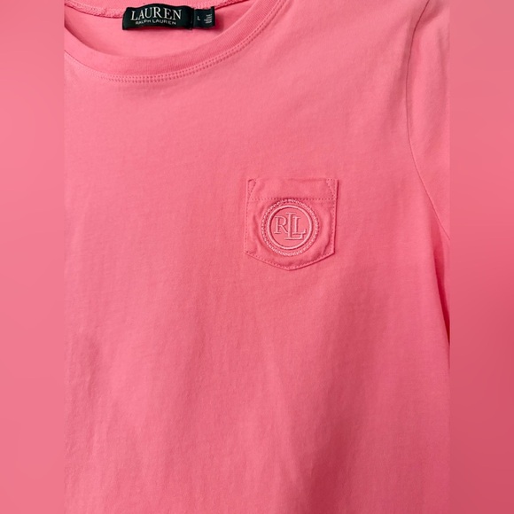 Ralph Lauren| Pink long sleeve monogram shirt - Picture 2 of 3